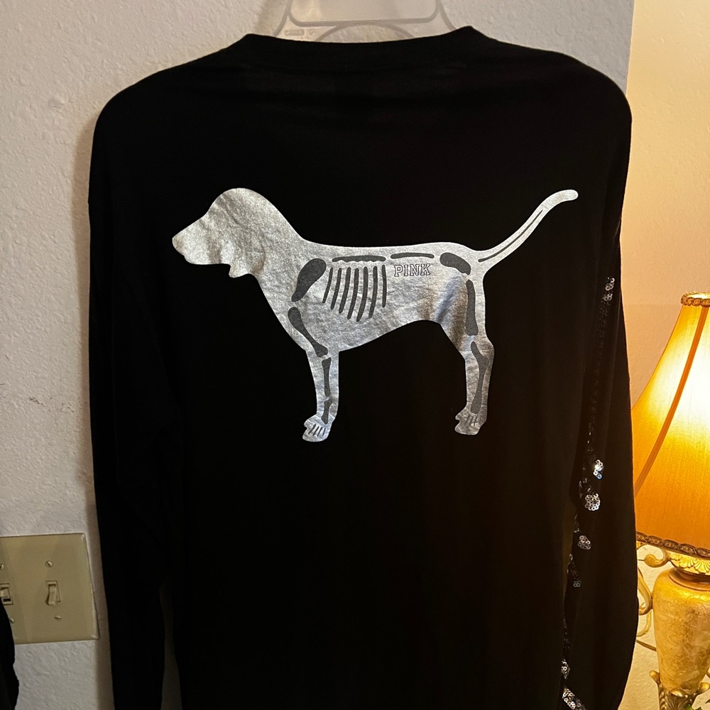 Pink Skeleton bling long sleeve shirt , bling leggings